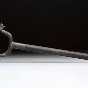 An Indo-Mughal bronze and wooden dervish crutch, 18/19th C. — 照片 3