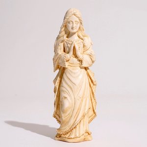 An Indo-Portuguese ivory model of a Madonna, Goa, 18h C. — 照片 1