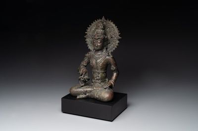 An Indonesian bronze sculpture of Bodhisattva, Majapahit, East Java, 14th C.