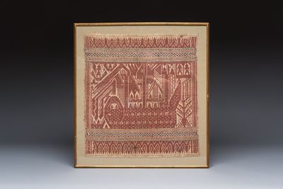An Indonesian ceremonial 'Tampan' textile, Sumatra, Lampung, 19/20th C.