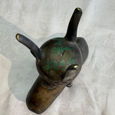 An inscribed Chinese archaistic bronze ritual wine vessel, Jue — photo 8