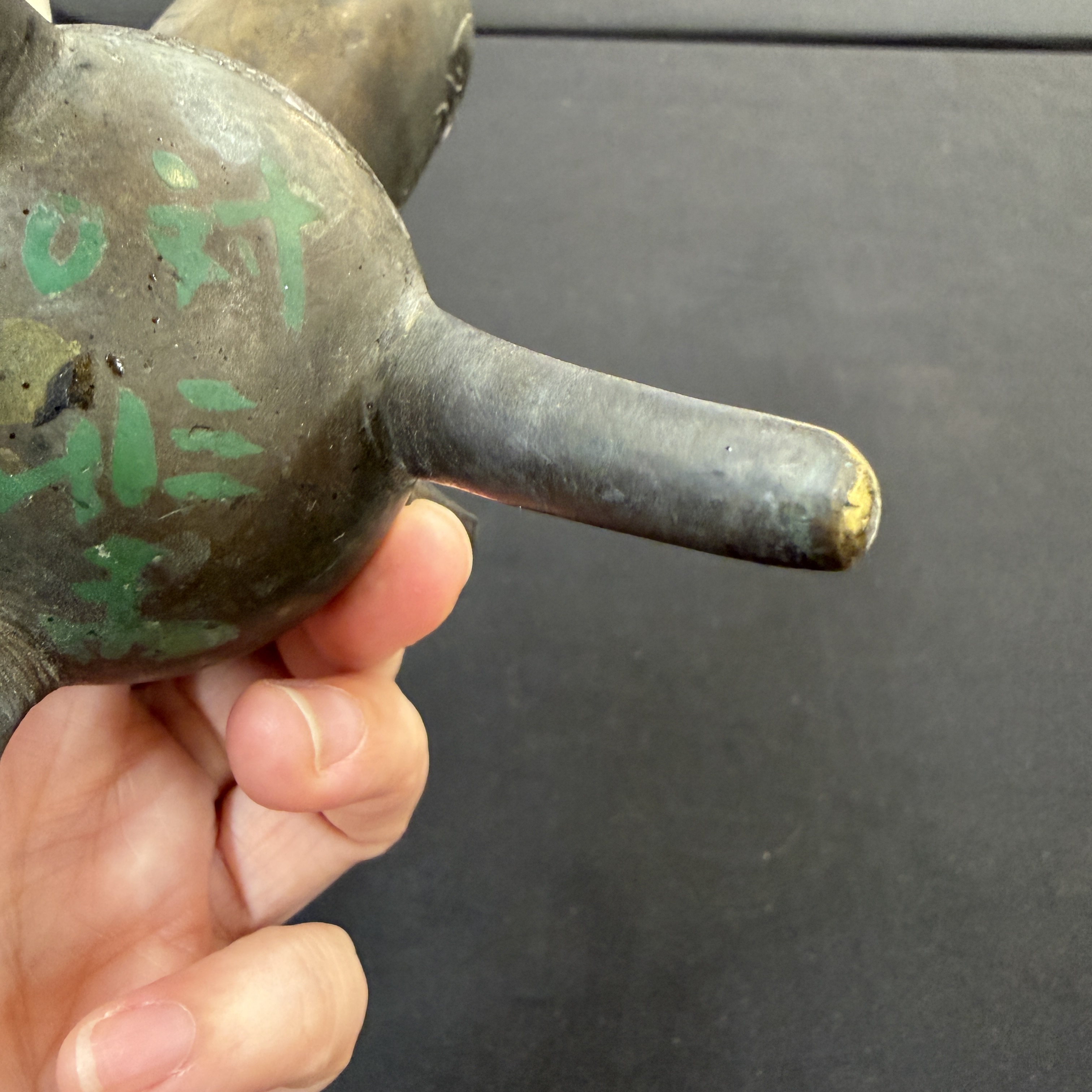 An inscribed Chinese archaistic bronze ritual wine vessel, Jue — photo 30