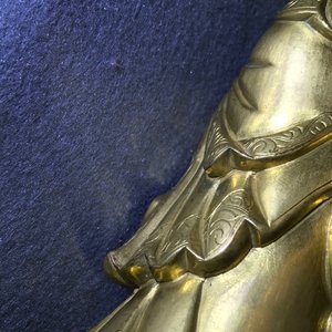 An inscribed Chinese gilt bronze figure of Buddha standing, Qianlong — 照片 36