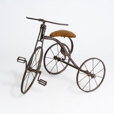 An iron child's tricycle or velocipede, late 19th C.