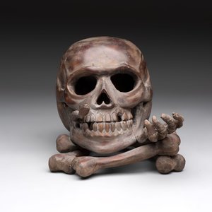 An Italian carved wooden 'vanitas' or 'memento mori' sculpture, 19th C. — foto 2