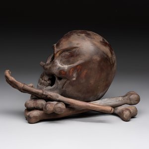 An Italian carved wooden 'vanitas' or 'memento mori' sculpture, 19th C. — foto 3