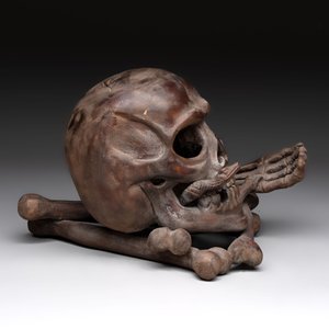 An Italian carved wooden 'vanitas' or 'memento mori' sculpture, 19th C. — foto 5