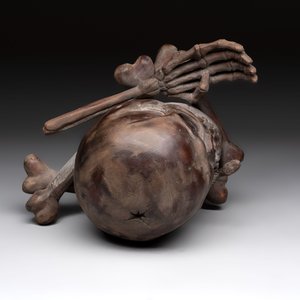 An Italian carved wooden 'vanitas' or 'memento mori' sculpture, 19th C. — foto 6