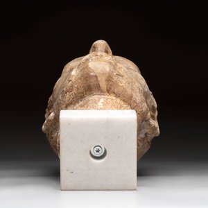 An Italian Grand Tour marble sculpture of a man's head in Roman style, probably after a bust of Caesar, 19th C. — photo 9