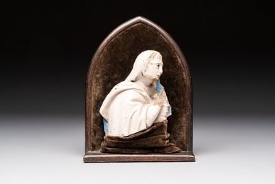 An Italian 'Luca Della Robbia'-style fragment of Saint John The Evangelist, 2nd half 15th C.