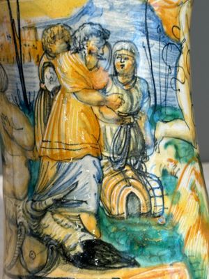 An Italian maiolica albarello with the arms of Boerio, Angelo and Ludovico Picchi workshop, Casteldurante, ca. 1562-1563 — 照片 11