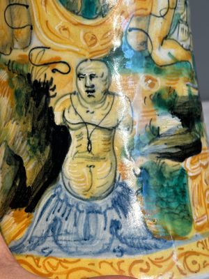 An Italian maiolica albarello with the arms of Boerio, Angelo and Ludovico Picchi workshop, Casteldurante, ca. 1562-1563 — 照片 8