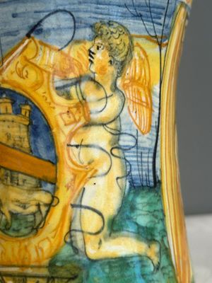 An Italian maiolica albarello with the arms of Boerio, Angelo and Ludovico Picchi workshop, Casteldurante, ca. 1562-1563 — 照片 9