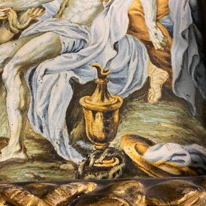 An Italian maiolica biblical scene plaque, Castelli, 18th C. — 照片 11