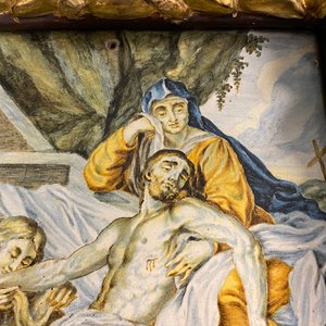 An Italian maiolica biblical scene plaque, Castelli, 18th C. — 照片 7