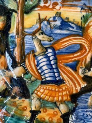 An Italian maiolica 'Istoriato' crespina with Diana and Actaion, workshop of Angelo and Ludovico Picchi, Casteldurante, ca. 1550 — foto 4