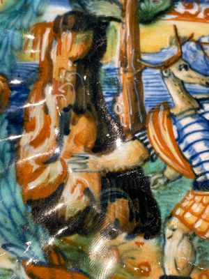 An Italian maiolica 'Istoriato' crespina with Diana and Actaion, workshop of Angelo and Ludovico Picchi, Casteldurante, ca. 1550 — foto 5