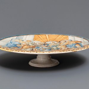 An Italian maiolica tazza with fine biblical scene, Castelli, Grue workshop, 18th C. — photo 2