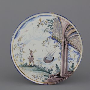An Italian Pavia tazza with a maritime scene, 18th C. — 照片 1