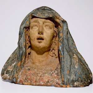 An Italian polychrome terracotta bust of Madonna, probably Bologna, 16th C. — photo 1