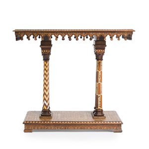 An Italian walnut, ebonised wood and bone-inlaid ‘alla certosina’ centre table — photo 2