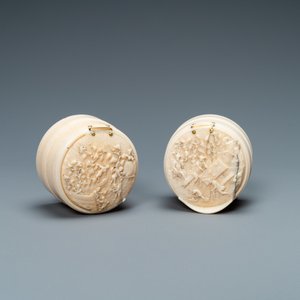 An ivory barrel-shaped 'Bacchanalia' box, France, 18th C. — photo 11