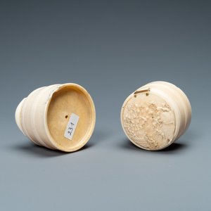 An ivory barrel-shaped 'Bacchanalia' box, France, 18th C. — photo 9