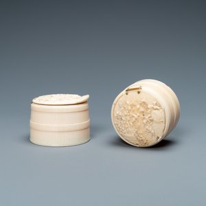 An ivory barrel-shaped 'Bacchanalia' box, France, 18th C. — photo 10