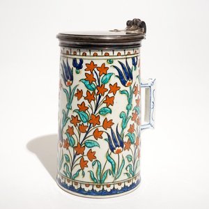 An Iznik-style silver-mounted jug, Samson workshop, Paris, France, 19th C. — 照片 1