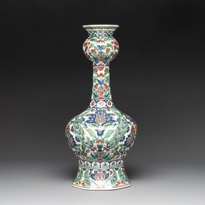 An large Iznik-style garlic head vase, Boch Frères Keramis, 20th C. — photo 1
