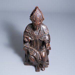 An oak figure of a bishop, Brabant or Limburg region, Southern Netherlands, ca. 1530 — 照片 6