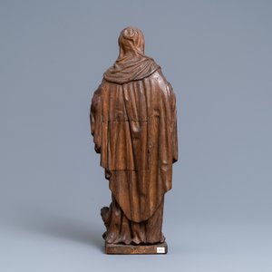 An oak figure of a female saint crushing a griffin, 2nd half 16th C. — 照片 4