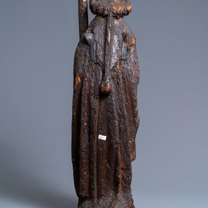 An oak figure of an angel holding the Instruments of the Passion, Brabant region, Southern Netherlands, early 15th C. — 照片 5