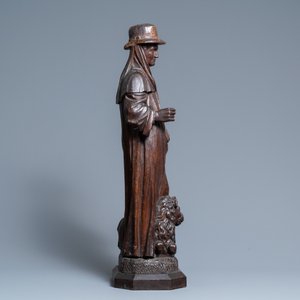 An oak figure of Saint Jerome, 16th C. — photo 2