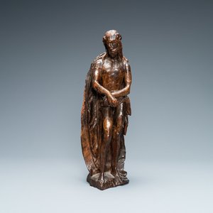 An oak figure of the Pensive Christ, Flanders, 16th C. — 照片 1