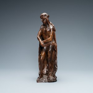 An oak figure of the Pensive Christ, Flanders, 16th C. — 照片 2