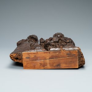 An oak retable fragment depicting two figures, Flanders, 1st half 16th C. — photo 6