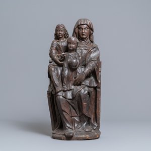 An oak Saint Anne Trinity group, ca. 1540 — 照片 2