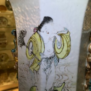 An octagonal Chinese qianjiang cai vase, dated 1893 — photo 18