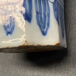 An octagonal Dutch Delft blue and white chinoiserie vase, late 17th C. — 照片 10