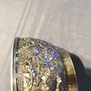 An open-worked Chinese silver dragon bowl, Wang Hing, China, 19th C. — photo 11