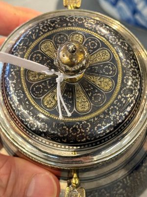 An Ottoman parcel-gilt niello silver vessel and cover, Turkey, period of Sultan Abdulhamid II (1876-1909) — photo 17