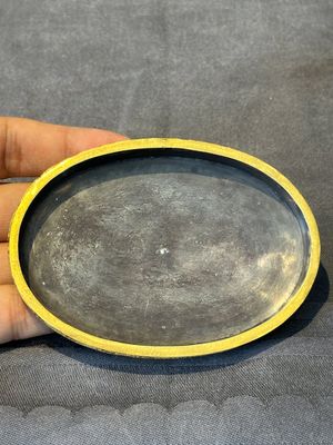 An oval Chinese imperial gold and silver filigree lidded 'dragon' box on reticulated stand and with presentation box, Qianlong mark and of the period — photo 14