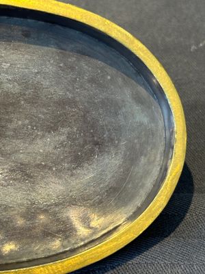 An oval Chinese imperial gold and silver filigree lidded 'dragon' box on reticulated stand and with presentation box, Qianlong mark and of the period — photo 15