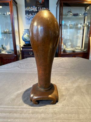 An unusual and large Chinese bronze vase, Ming — 照片 2
