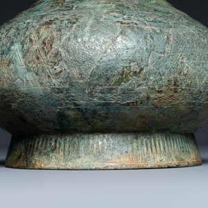 An unusual Chinese archaic bronze arrow vase, 'touhu 投壺', Han — 照片 12