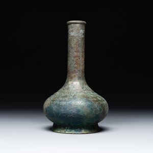 An unusual Chinese archaic bronze arrow vase, 'touhu 投壺', Han — 照片 3