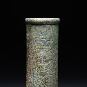 An unusual Chinese archaic bronze arrow vase, 'touhu 投壺', Han — 照片 8