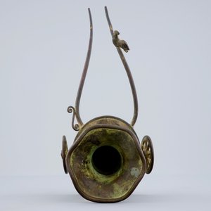 An unusual Chinese bronze vase on a chariot base, late Ming to Qing Dynasty — photo 6