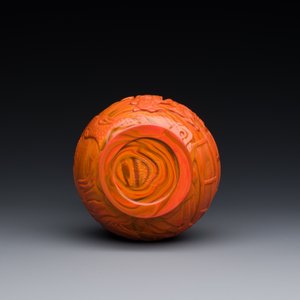An unusual Chinese coral-red Peking glass bottle vase, Daoguang mark and probably of the period — photo 7